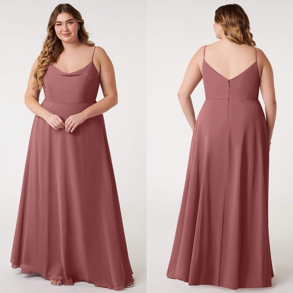 Elegant Mauve Evening Gown